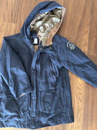 Zara Kinderjacke Dunkelblau mit Fleecefutter Grösse 128