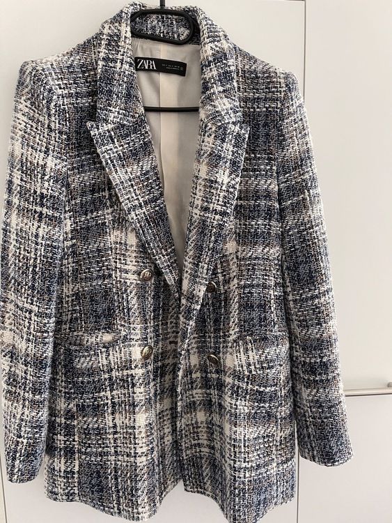 Tweed Blazer Blazer Kariert Zara Blazer Kariert Zara Damen (Neu