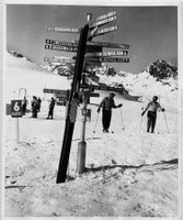 Pressefoto UP - St. Moritz, Wegweiser Skirouten, 25x20 cm