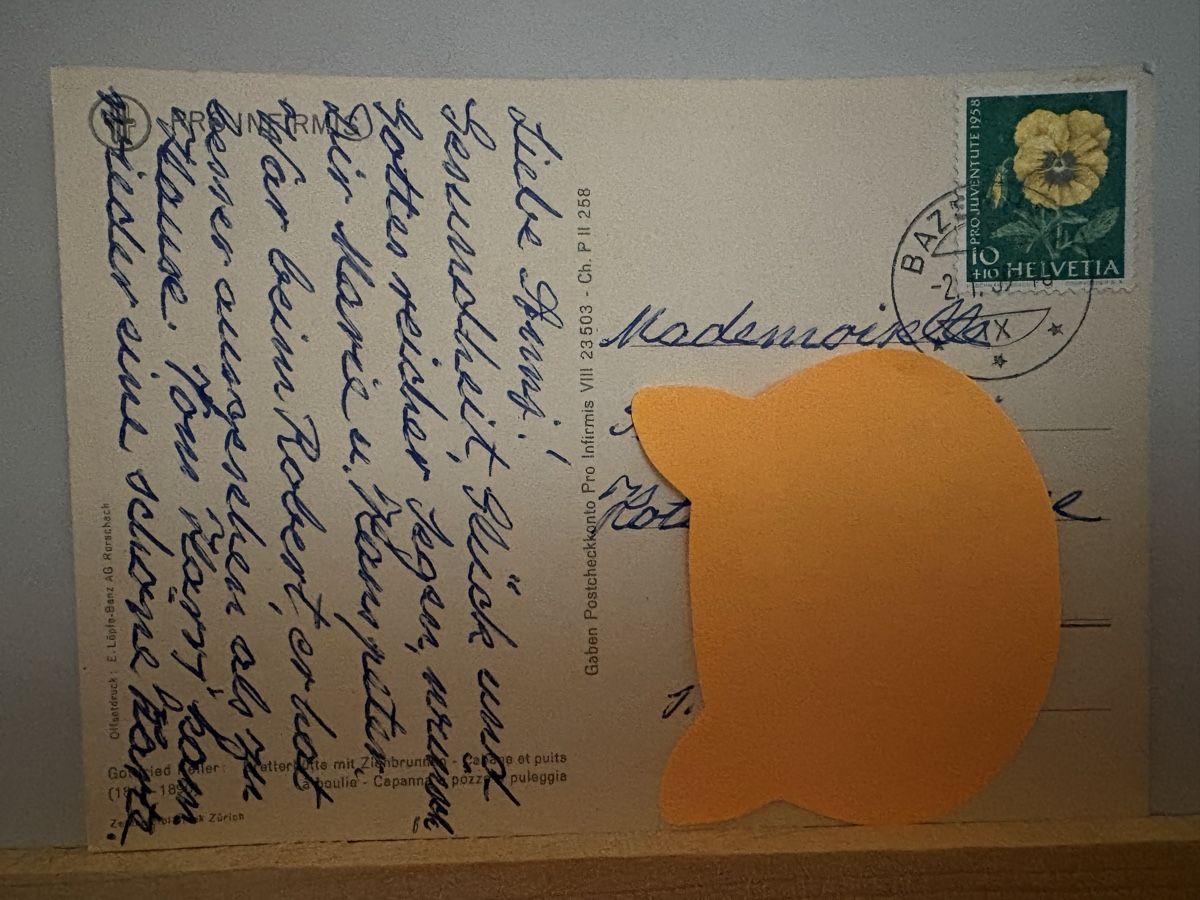 Cartoline postali: AK mit Kunst von Gottfried Keller – Usato da Rümlang venduto da Kartenpost1 1