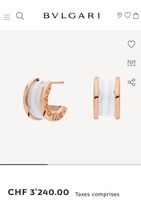 Boucles d'oreilles bulgari Or Rose Céramique Neuves