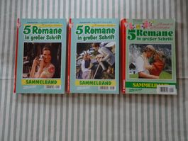 3 alte Romane HEIMATGESCHICHTEN - grosse Schrift - M235