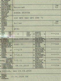 Honda Scooter: Honda SH300A, MFK 04.2026, 6600km – Usato da Stallikon venduto da Signs-World 9