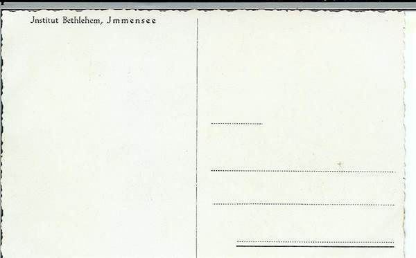 Cartoline postali: Immensee SZ Institut  Bethlehem 1950 – Usato da Ennetmoos venduto da Ambuman 1