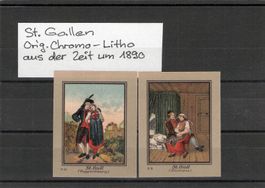St.Gallen , Org. Chromo Litho aus der Zeit um 1890