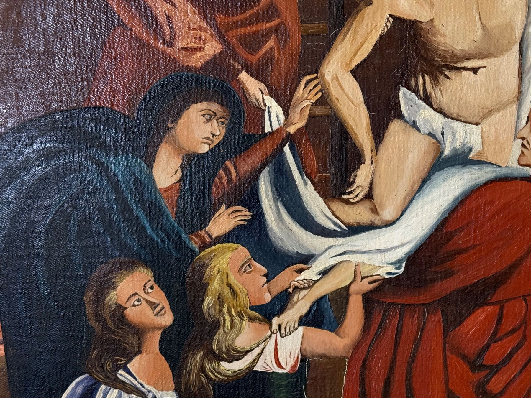 Gemälde: Antikes Oelgemälde die Kreuzigung monogrammiert – Gebraucht aus Bern von Jwpm66 3