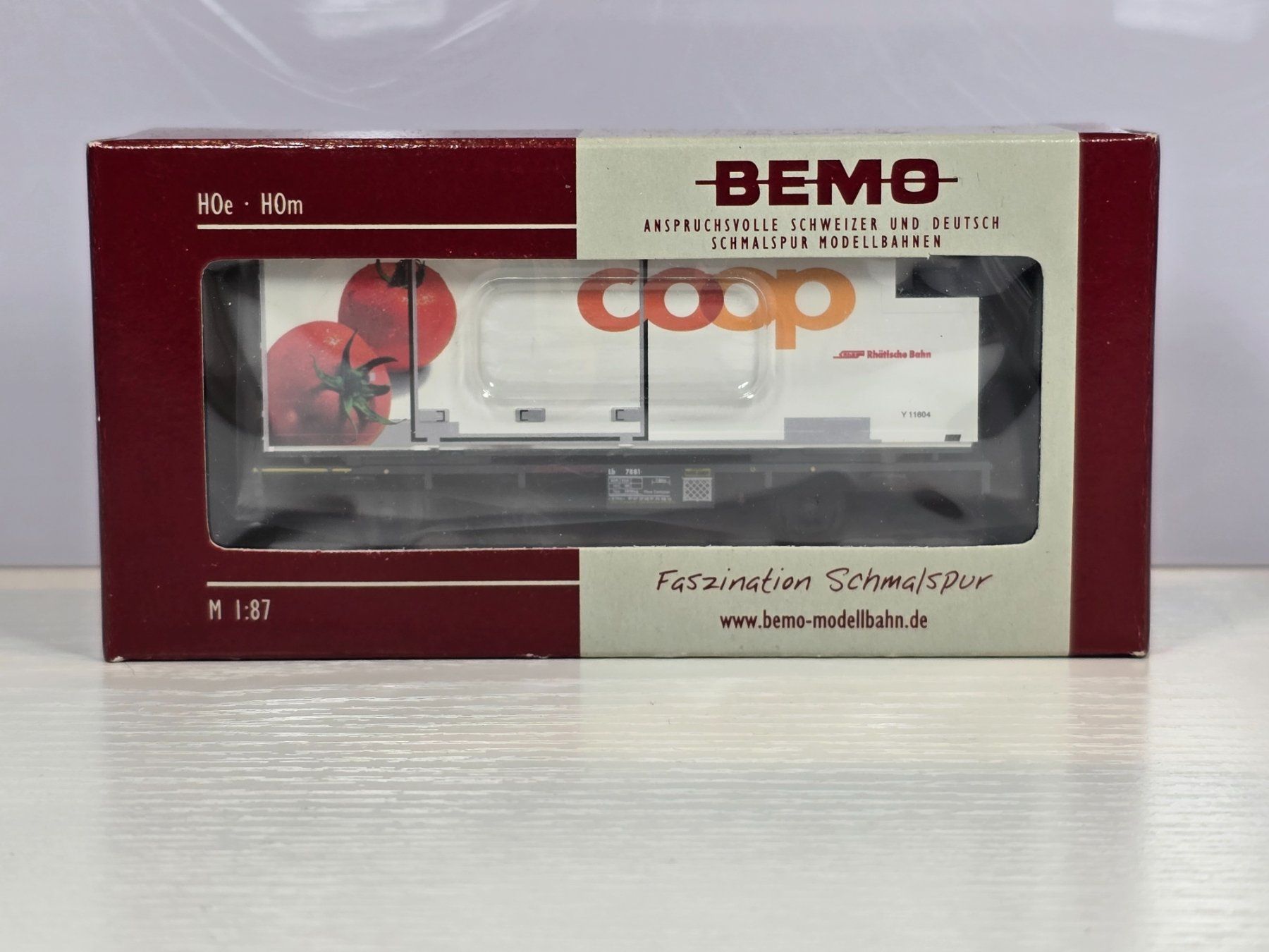Bemo Modelleisenbahnen: Bemo 2269120, RhB, Coop - Container, Tomate, Neu – Neu und originalverpackt aus Kloten von Nicola2