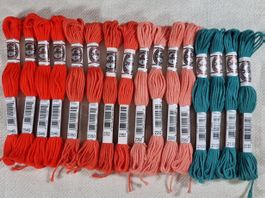 DMC Retors Mat Stickgarn – 16 Stränge, je 4 Farben–LOS LAN24