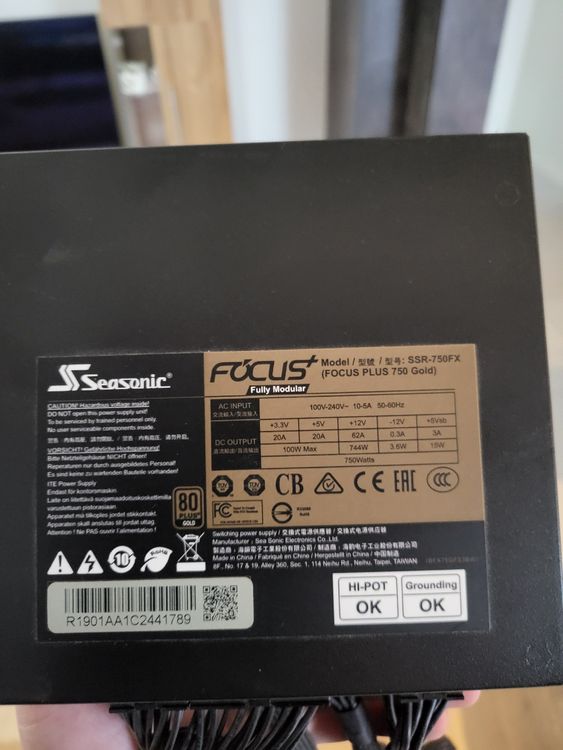 alimentation seasonic 750w gold plus | Kaufen auf Ricardo