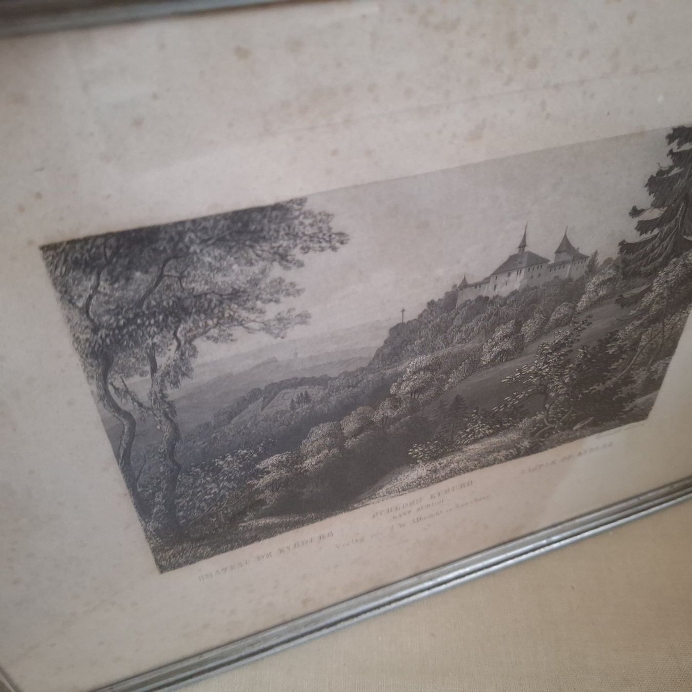 Poster & Bilder: Altes Bild Kyburg im Rahmen – Gebraucht aus Winterthur von Goldpipau 1
