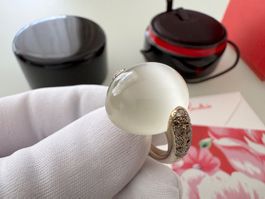 Bague Pomellato Luna en Or Jaune, Pierre de Lune et Diamants