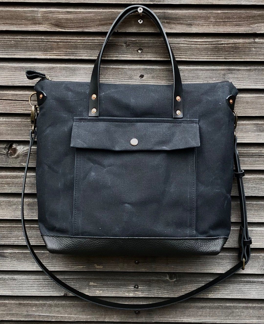 Koffer & Taschen: Aktentasche Handtasche Canvas Leder schwarz – Neu (gemäss Beschreibung) aus Regensdorf von bus_dn2t 7