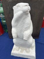 Murmeltier Skulptur, R. Abegglen Model für Holzbildhauer