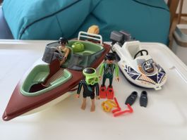 Playmobilboote und Taucher