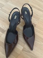 Zara Slingback Pumps neu 37 rotbraun