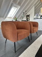 Sessel 2 Stk rostbraun Stoff guter Zustand