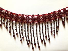 Collier fausses perles rouge