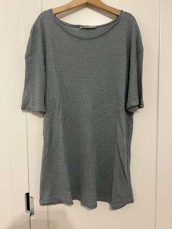 blaues Baumwoll T-shirt Zara