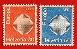 EUROPAMARKEN CEPT SATZ 481 482 1970** POSTFRISCH