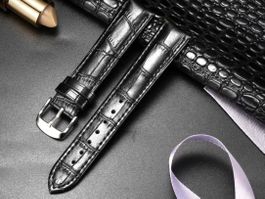 Bracelet de montre unisex cuir de veau souple 14 mm x 23 cm