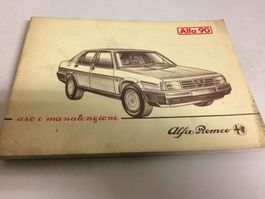 ALFA ROMEO Alfa 90 LIBRETTO USO E MANUTENZIONE 7/84