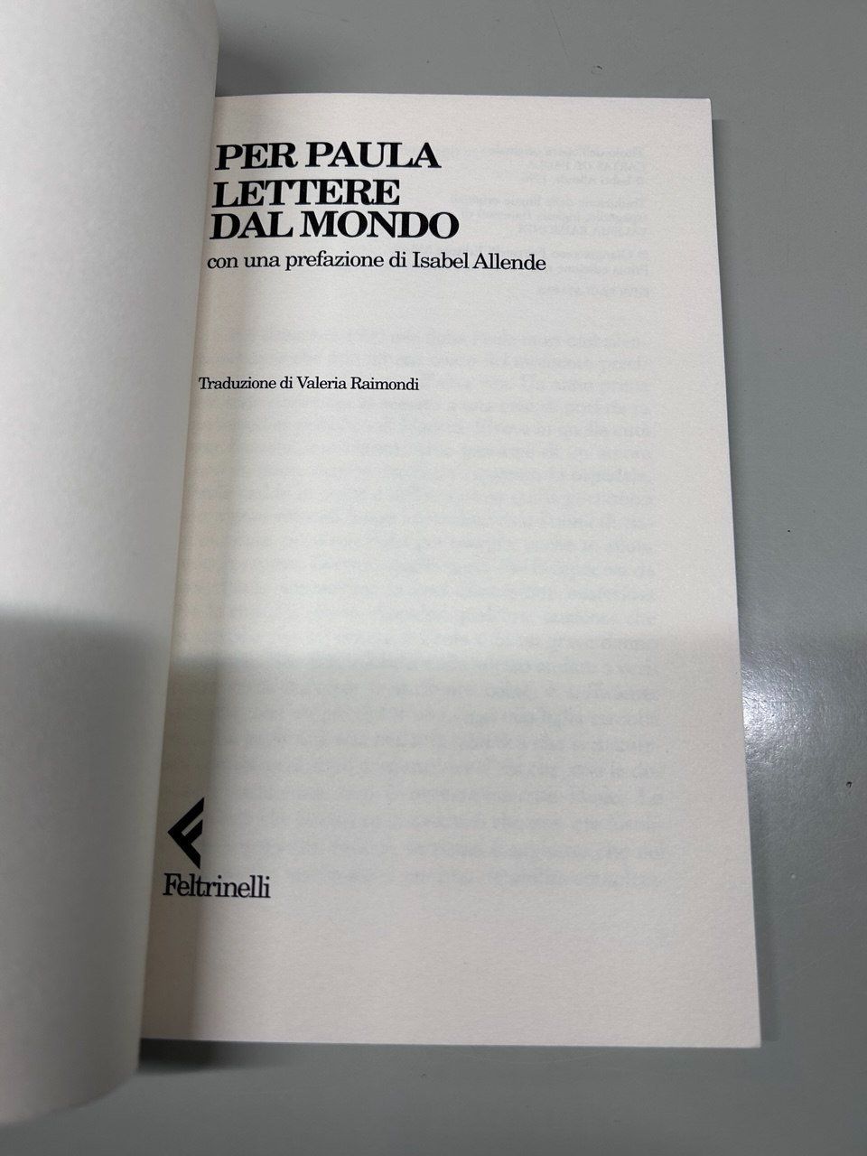 Libri: Libro -  Per Paula - Lettere dal mondo – Usato da Giubiasco venduto da LorisVale 2