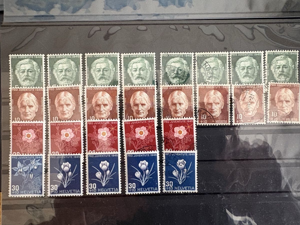 Tutti i francobolli: Pro Juventute 1938-1946 postfrisch/gestempelt – Usato da Steckborn venduto da heg_sd2b 8