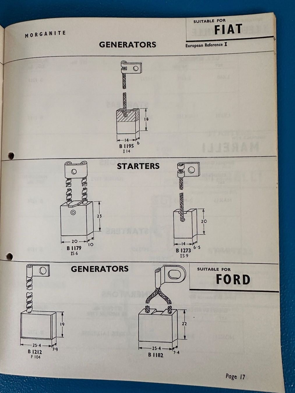 Documenti: Katalog  Bürsten ( Kohlen ), Morganite  1958 ,  Oldtimer – Usato da Boswil venduto da pavo1 4