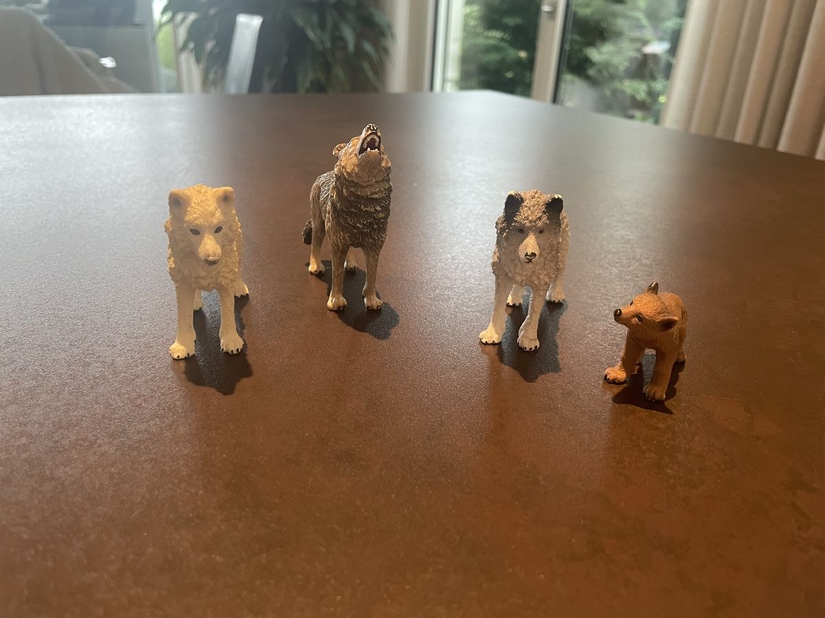 Schleich Statuette: Schleich Wolfsfamilie – Usato da Walchwil venduto da Pirib82