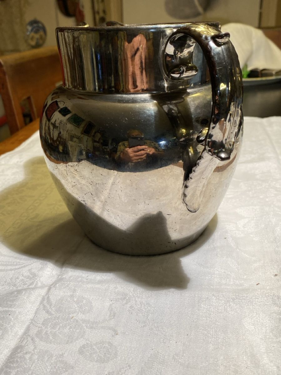 Caraffe: Cruche en faïence argentée, vintage, – Usato da Bevaix venduto da Dominixx52 1