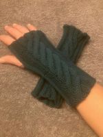 Pulswärmer 'tannengrün' - 100% Merino