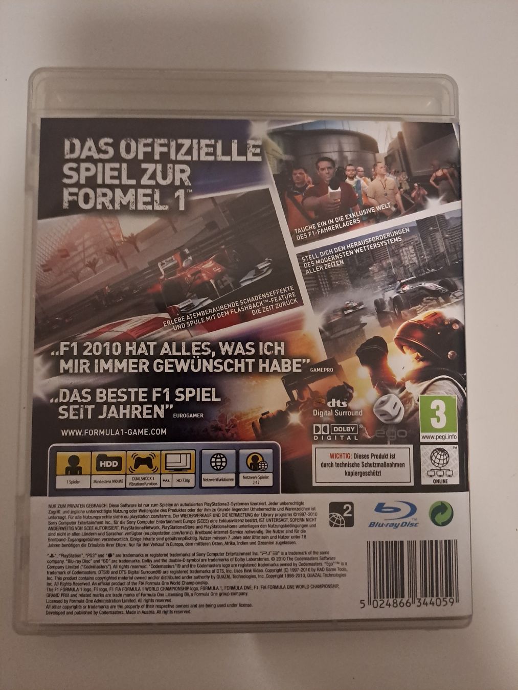 Sony Giochi: F1 2010 Playstation 3 Spiel – Usato da Münchenbuchsee venduto da Babsique 1