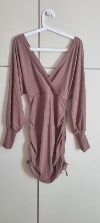 CBR Bodycon Minikleid Altrosa/Mauve – Gr. S (wie neu)
