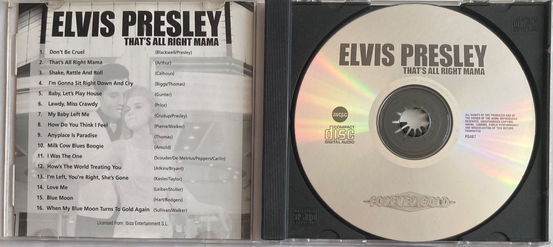 CD: ELVIS PRESLEY - THAT'S ALL RIGHT MAMA – Usato da Poliez-Pittet venduto da Newtown-Records 2