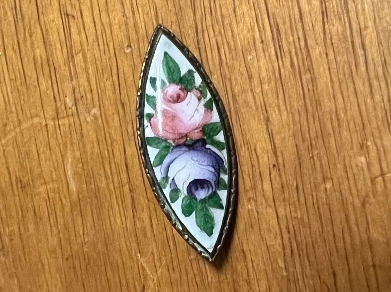 Broche Vintage Art Déco Signée E. Koller - Autriche - Métal Doré - Occasion