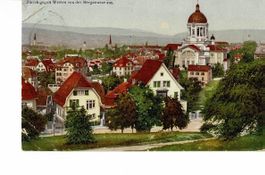Ansichtskarte "Zürich gegen Westen von der Bergstrasse aus"