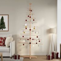 vidaXL Holz Weihnachtsbaum Bambus Natürlich mit Unbehandelt