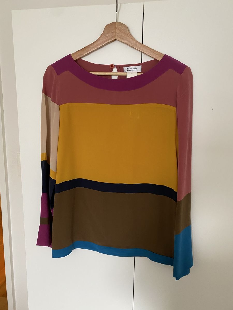 Sonia Rykiel Camicette: Sonia Rykiel Colour Block Silk Blouse Top Size 40 (M) – Nuovo (secondo la descrizione) da Herrliberg venduto da non_5qdb 1