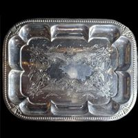✨ Elegante versilberte Vintage-Schale – 50er-Jahre ✨
