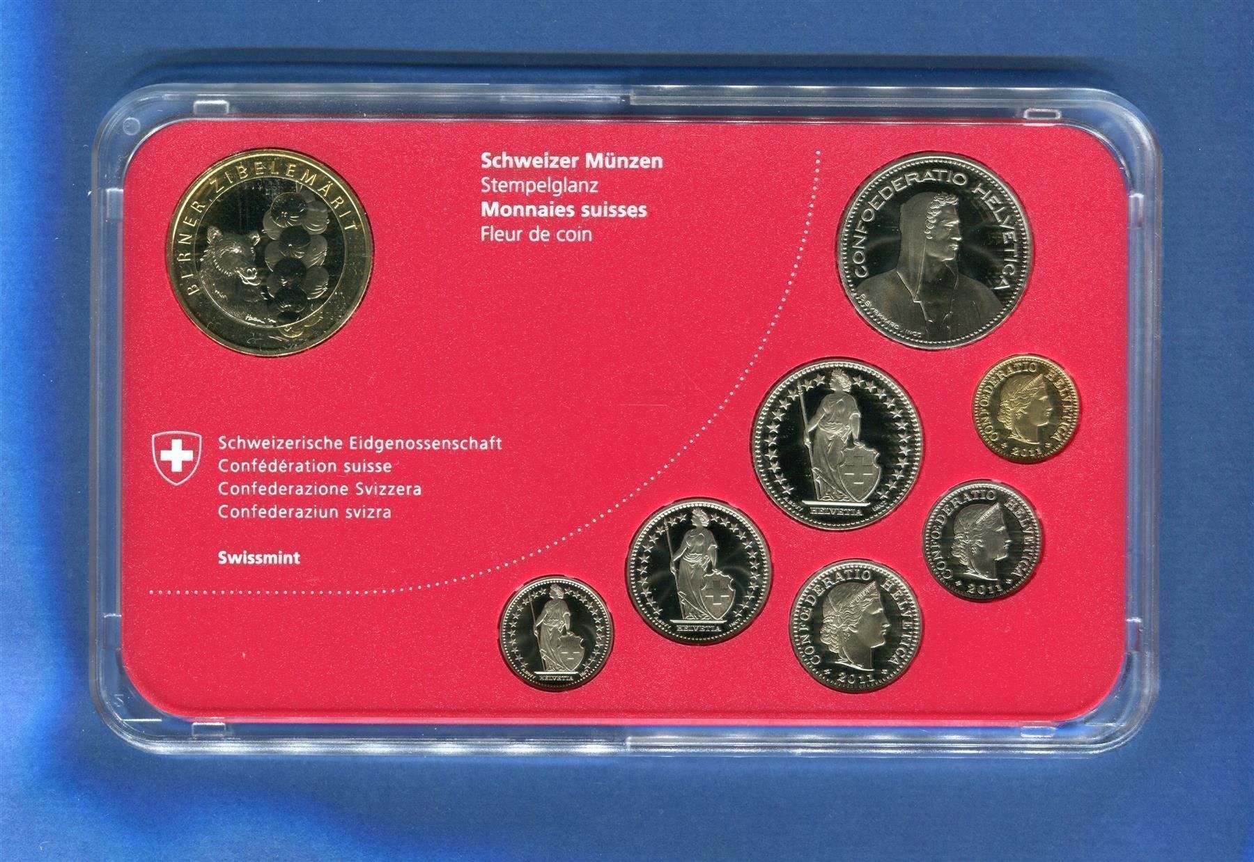 Tutti le monete: (991) Münzsatz 2011 Stgl – Usato da Rüthi (Rheintal) venduto da erdnuessli1 1
