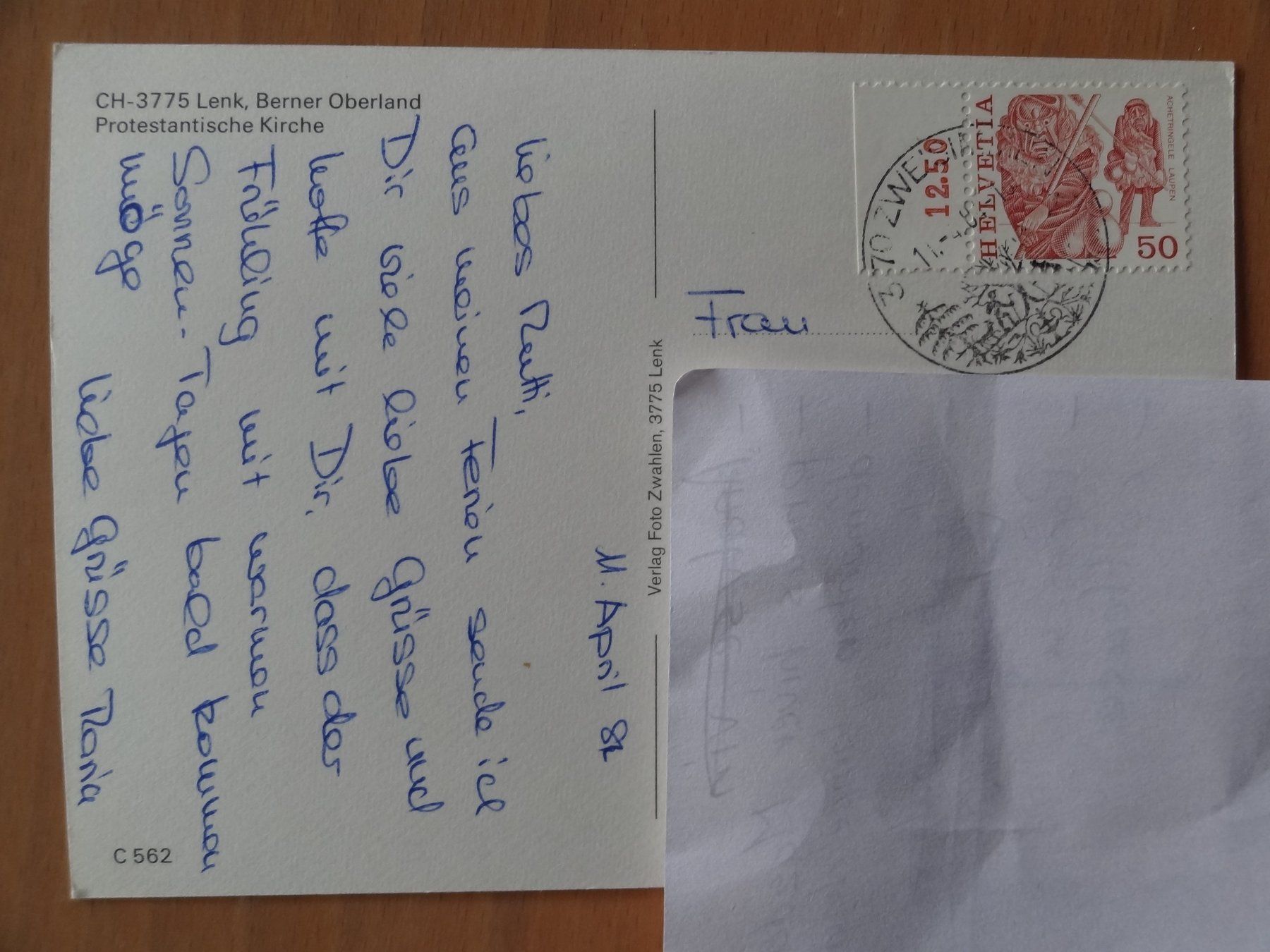 Cartoline postali: Lenk - Protestantische Kirche 1981 – Usato da St Léonard venduto da Riglin 1