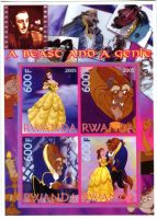Block "Walt Disney. Die Schöne und das Biest". Ruanda