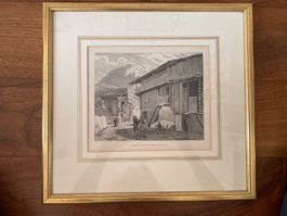 Kupferstich "Vielles Maisons de Schiers"