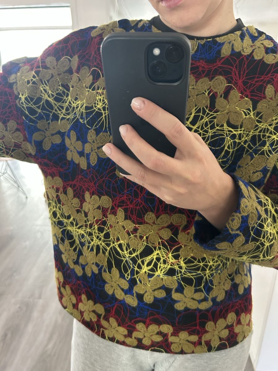 Zara Maglioni & Felpe: Zara Floral Pattern Sweater 3d embroidered textured patterns – Usato da Unterägeri venduto da Rogucha 2