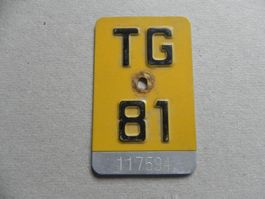 Mofa Mofanummer Töffli Nummer 1981 TG 81 Thurgau Geschenk