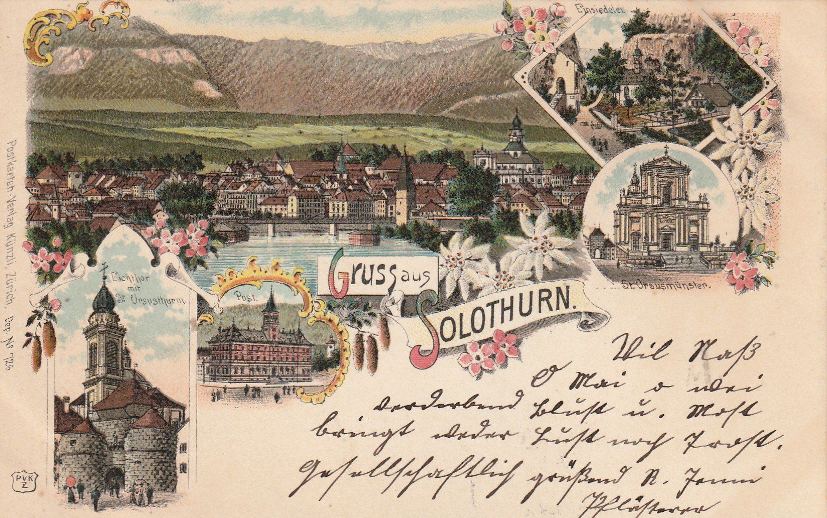 Cartes postales: AK  Gruss aus Solothurn Litho 1902 – D'occasion à Rupperswil par Ema10