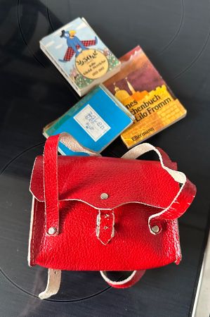 Puppenthek Schulranzen vintage Leder evtl. für Sasha Studio