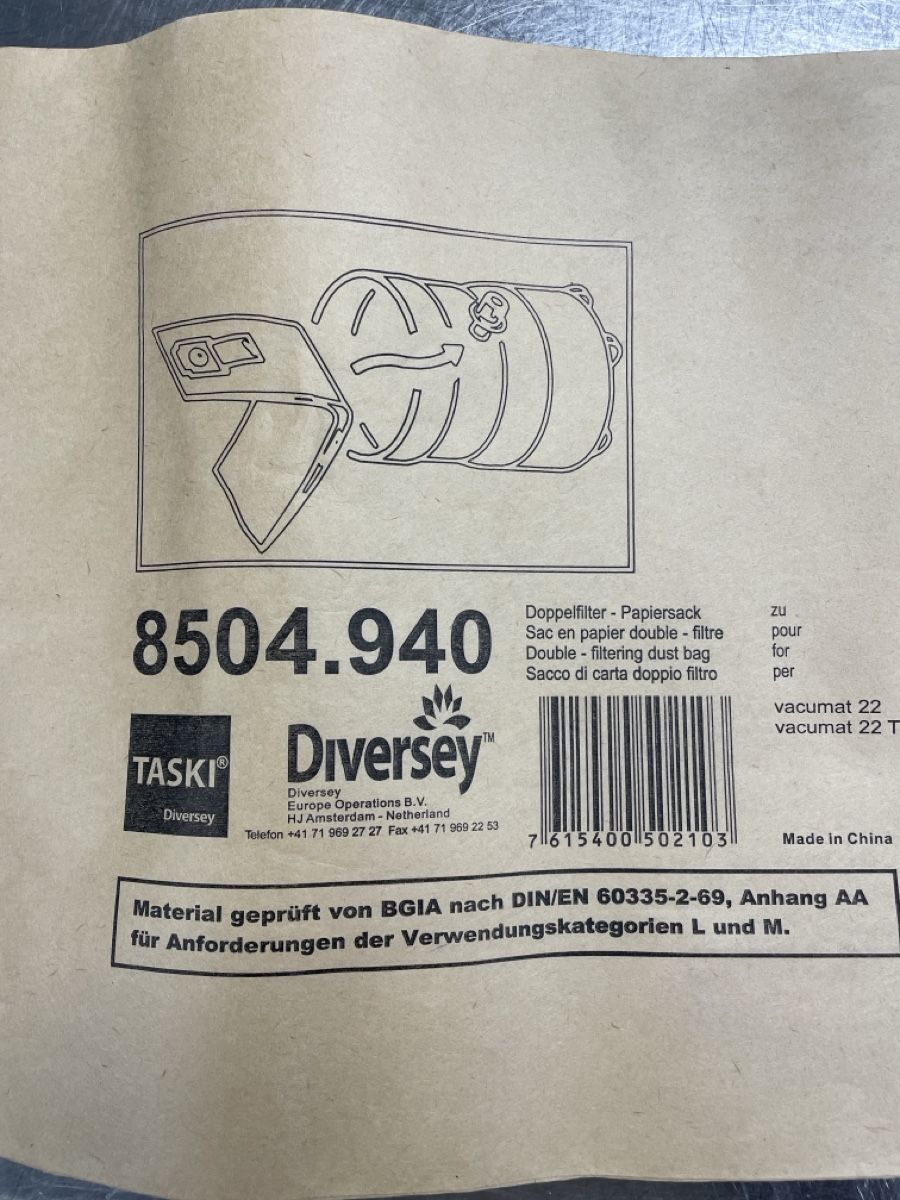 Aspirapolveri & Accessori: Diversey Doppelfilter Papiersack taski Staubsauger  – Nuovo (secondo la descrizione) da Zürich venduto da robbe85