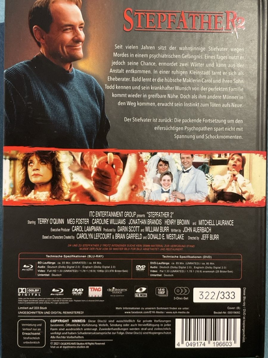 Tutti i DVDs: Stepfather 2 (1989) Limited Mediabook – Nuovo (secondo la descrizione) da Waldenburg venduto da Gonzo8 1