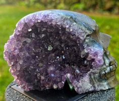 ✨💀 Amethyst Schädel mit funkelnder Druse 💀✨ 555g